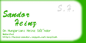sandor heinz business card